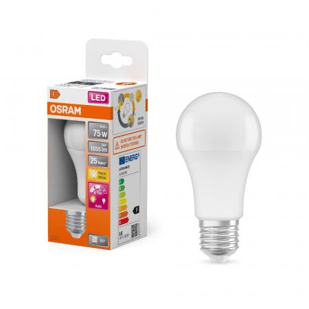 4er Set Osram  E27 LED mit Automatikfunktion Dämmerung & Bewegung 10W wie 75W warmweiß